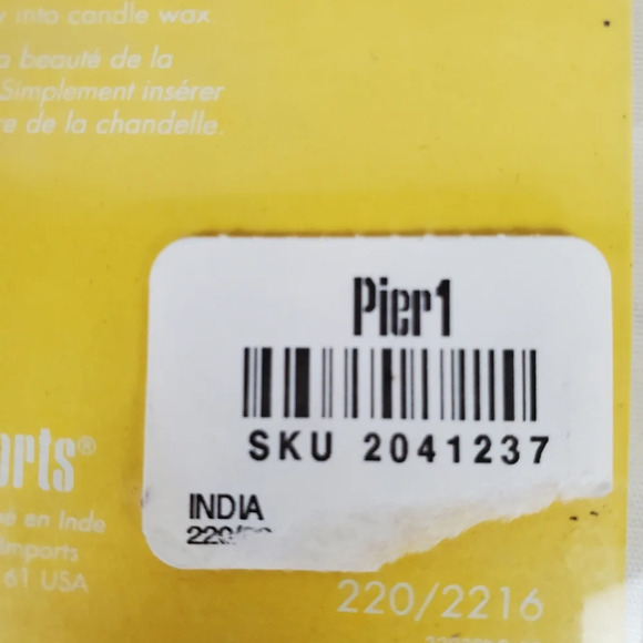 2/$25 Pier 1 Imports Candle Jewelry Push Pins Set of 6 Sunglasses Umbrella Chair - Picture 9 of 12